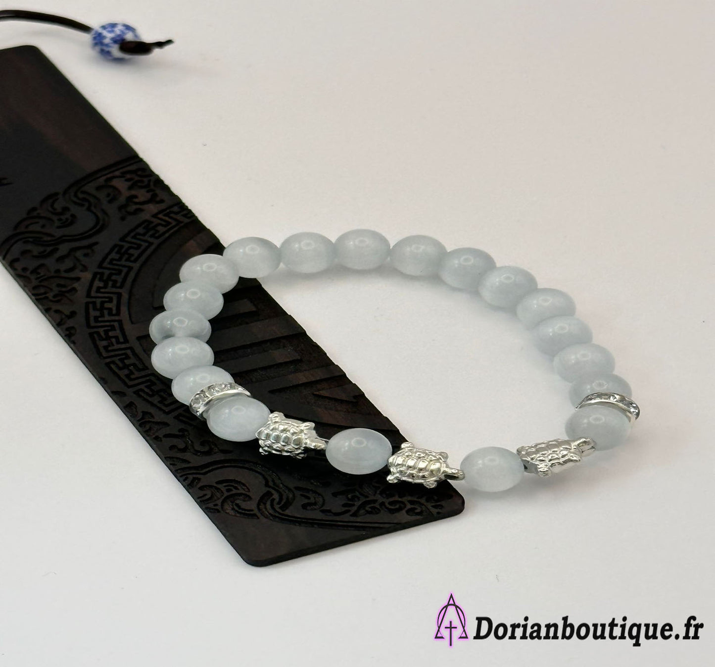 Bracelet Pierre de Lune (oeil de chat) Tortue