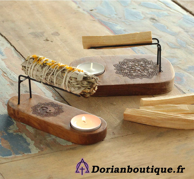 Chauffe encens Spécial Palo Santo/sauge Blanche "Arbre de vie"
