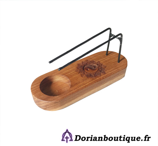 Chauffe encens spécial Palo Santo/ Sauge blanche.(Petit modèle) Ying/Yang